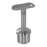 Support de main - courante - poteau rond - inox bross� 304 - orientable - bross� gr320 - droit design ...