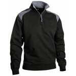 Sweat bicolore - col camionneur  zip - taille xs - coton 3353 blaklader
