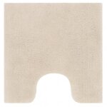 Tapis de wc - microfibre - antidrapant - highland - 55x55cm - ecru spirella