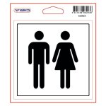 �tiquette signal�tique - adh�sive - 115x115 mm - toilettes viso