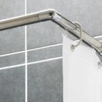 Tringle d'angle pour rideau de douche - extensibilit 120 x 200 cm ajustable - pour receveur presto