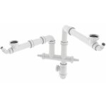 Tubulure de raccordement avec siphon connectic pour �vier 2 bacs valentin