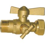 Vanne avant ou apr�s compteur m�le / femelle avec purge �crou � 20 / 27 m�le � 15 / 21 ezfitt