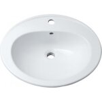 Vasque � encastrer en c�ramique - dimensions 56x48 cm - sully selles