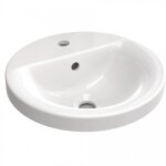 Vasque  encastrer par - dessus ronde - 38 cm - connect ideal standard