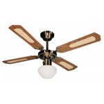 Ventilateur de plafond avec globe luminaire - diam�tre 107 cm - bali bois farelek