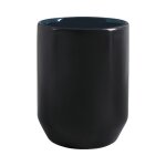 Verre � dent - noir brillant - en gr�s - jaro spirella