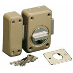 Verrou en applique de sret -  bouton - pne 200 mm - v 136 vachette