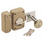 Verrou en applique de s�ret� - � bouton - cylindre extensible - v 136 vachette