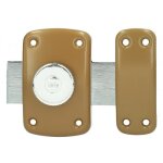 Verrou de sureté en applique - à bouton - cylindre 5 goupilles - 30 mm yale Verrou de sureté en applique - à bouton - cylindre 5 goupilles - 30 mm yale