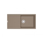 vier encastrable - fragranit - 1 cuve + gouttoir - coloris oyster - mrg611 - xl franke