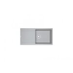 vier encastrable - fragranit - 1 cuve + gouttoir - coloris platinium - mrg611 - xl franke