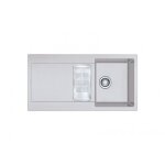 �vier maris fragranit + encastrer mrg651 platinium 970 x 500 mm franke