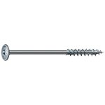 Vis � bois ft partiel torx - t�te disque - 6x160 mm - 100 pi�ces - wirox spax