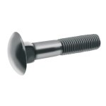 Vis m�taux t�te ronde collet carr� - inox a2 - 6x20 - boite 200 acton