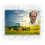 Le tracteur mat�riau plexiglass (garantie 5 ans) dimensions 24 x 18 cm socle avec syst�me de fixation ...