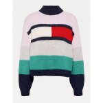 Accueil fashion pull colour - block tommy romantic pink / multi