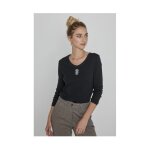 Accueil fashion pull diplodocus ml col v zig zag cote noir