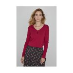 Accueil fashion pull diplodocus uni col v fish sequins grenade
