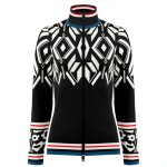 Accueil fashion veste en maille graphique poivre blanc multico black Accueil fashion veste en maille graphique poivre blanc multico black