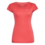 Accueil summer t - shirt salewa puez melange dry'ton rose red melange