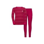 Accueil winter odlo set warm enfant cerise / fruit dove / stripes
