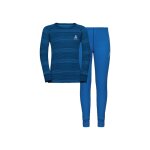 Accueil winter odlo set warm enfant diving navy / directoire blue / stripes