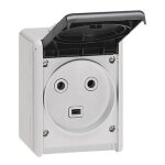 Prise tanche 2p + t plexo complet en saillie 32 a ip 44 - legrand - 055872
