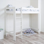 Alix - lit mezzanine en bois - blanc - 80 cm x 180 cm - petitechambre. fr