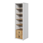 Bibliothque massi blanche et chne pour chambre enfant - petitechambre. fr