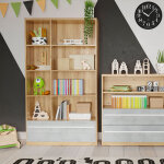 Bibliothque plano couleur chne - petitechambre. fr