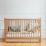 Boho ? lit b�b� 60x120 cm en pin massif avec tiroir rotin pour b�b� - petitechambre. fr