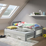 Lit 2 places tiesto avec tiroirs et personnalisable - chne - 80 cm x 180 cm - petitechambre. fr