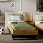 Lit adolescent 200x90 teen flex - ch�ne hickory - petitechambre. fr