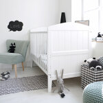 Lit bb volutif hampton - blanc - 70 cm x 140 cm - petitechambre. fr