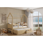 Lit gigogne cabane nolan ii - pin - 80 cm x 180 cm - petitechambre. fr Lit gigogne cabane nolan ii - pin - 80 cm x 180 cm - petitechambre. fr