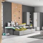 Lit junior ou gigogne 200x90cm pok - graphite - petitechambre. fr