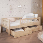 Lit junior pin massif - flore - 70 cm x 140 cm - petitechambre. fr Lit junior pin massif - flore - 70 cm x 140 cm - petitechambre. fr