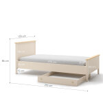 Lit junior story 2 - beige - 120 cm x 200 cm - petitechambre. fr