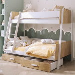 Lit superpos� 3 places moritz avec grand lit en bas - blanc - 90 / 120 cm x 200 cm - petitechambre. fr ...