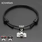 Bracelet pendentif pour appareil photo numrique pour hommes et femmes ulde fil rouge caf noir