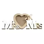 Cadre photo debout mr & mrs cadre photo coeur pour la dcoration prsentoir britannique pour la