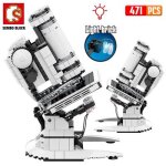 Sembo - microscope de ville en blocs de construction 471 pi�ces combinaison ck �clairage usb