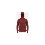 Odlo pull  capuche  fermeture zippe ascent performance wool warm pour femme, xs, rouge