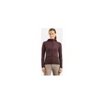 Odlo pull  capuche zipp ascent pour femme, xs, bordeaux