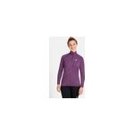Odlo pull  manches longues et col zipp run easy yakwarm pour femme, xs, purple
