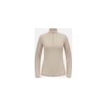 Odlo pull de running semi - zipp zeroweight warm 2. 0 pour femme, m, beige