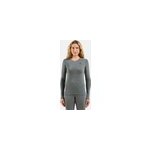 Odlo t - shirt technique  manches longues natural 100 % merino warm pour femme, xs, gris
