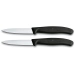 2 couteaux d'office victorinox noirs lames 8cm pointe milieu 2 couteaux d'office victorinox noirs lames 8cm pointe milieu