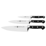 3 couteaux de cuisine : office, trancheur, chef zwilling professionnals s 3 couteaux de cuisine : office, trancheur, chef zwilling professionnals s